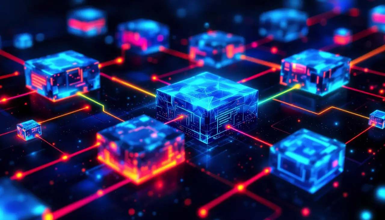 Darstellung eines Blockchain-Netzwerks
