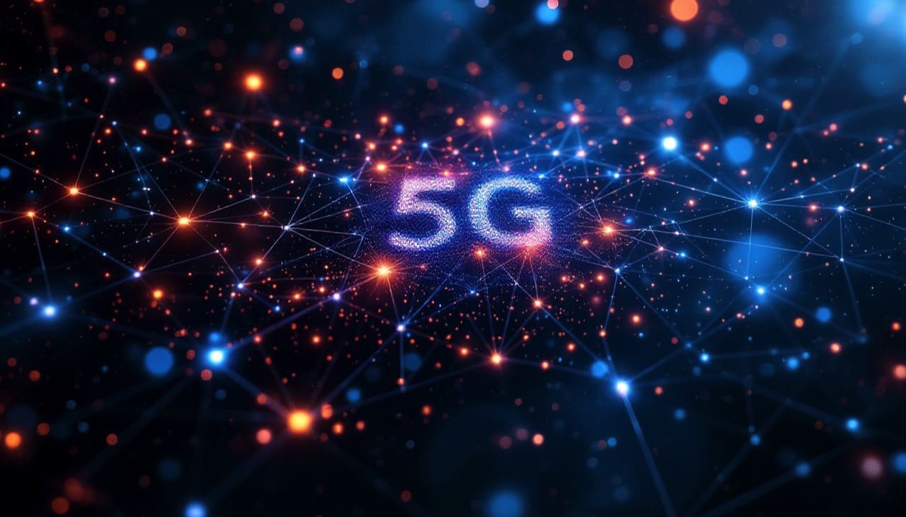 Die Revolution des 5G-Netzwerks Visualisierung eines 5G-Datennetzwerks